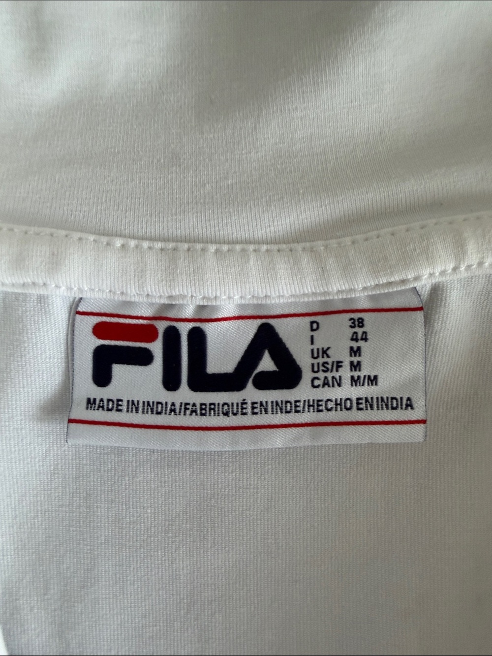 Fila White Dress with Red Shoulder Stripes & Navy Side Panels - Picture 4 of 4